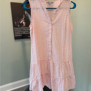 Madison Pink and White Ruffled Tiered Sundress